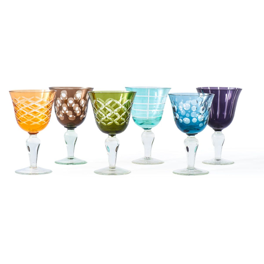 Cuttings Wine Glasses Set of 6
