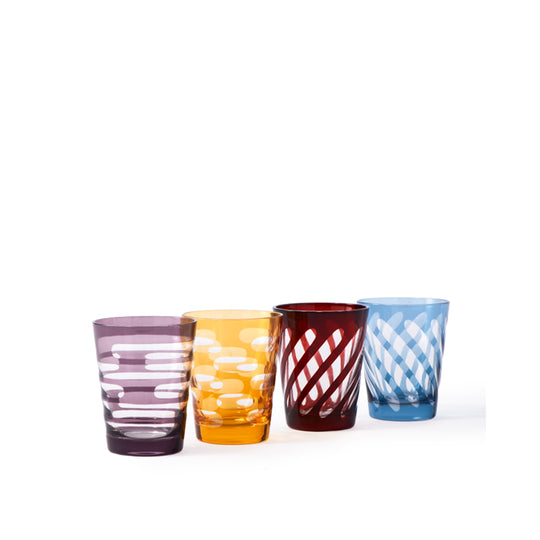 Tubular Tumblers Multi-colour set of 4