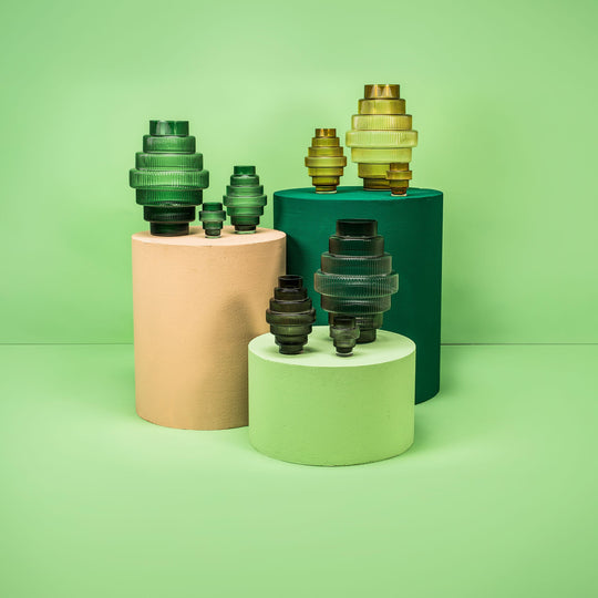 Steps Vase Amber - S