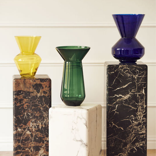 Thick Neck Vase Dark Blue