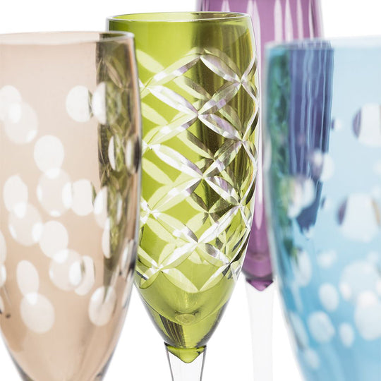 Cuttings Champagne Glasses set of 6