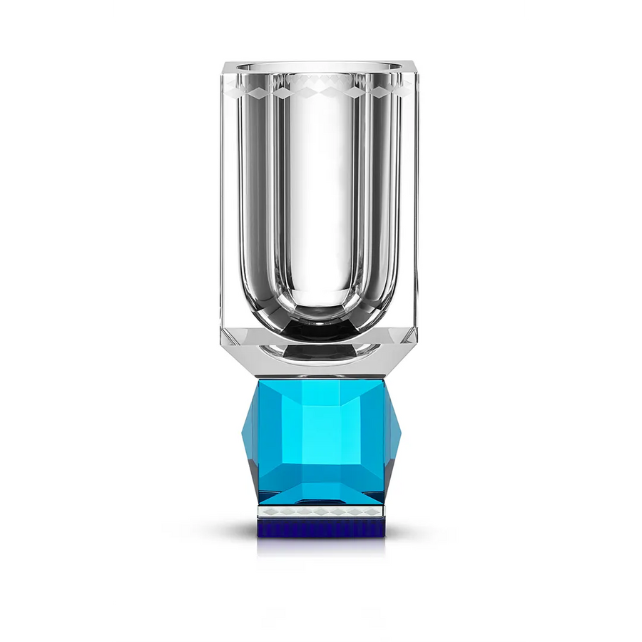 Ohio Vase Clear/Azure/Cobalt