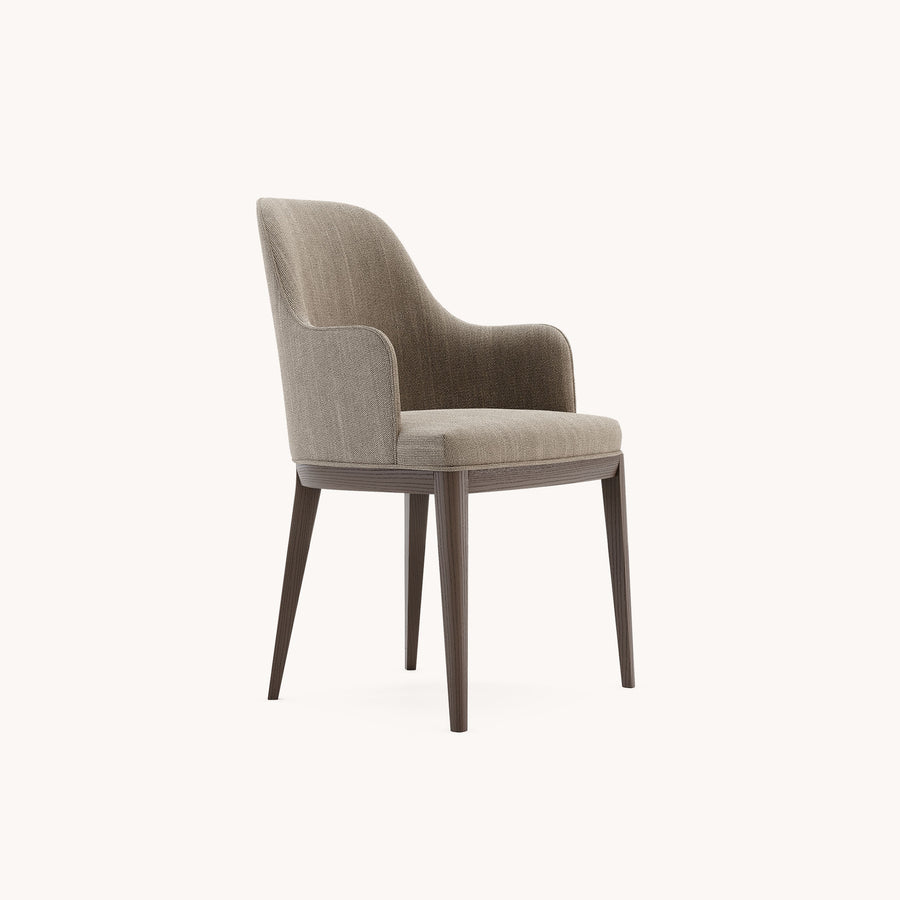 Anna Chair with armrest (wooden baseboard)