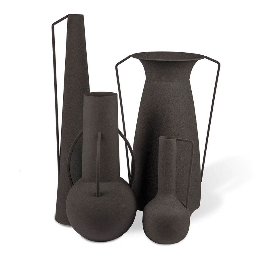 Roman Vases set of 4 Black