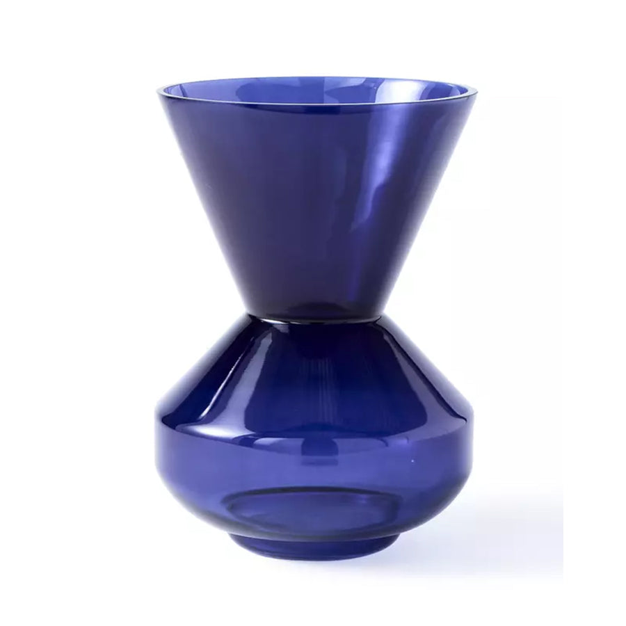 Thick Neck Vase Dark Blue