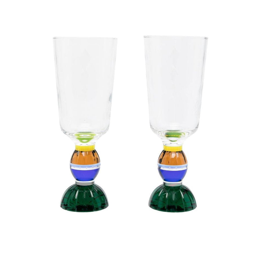 Pair of Ascot Tall Crystal Glass