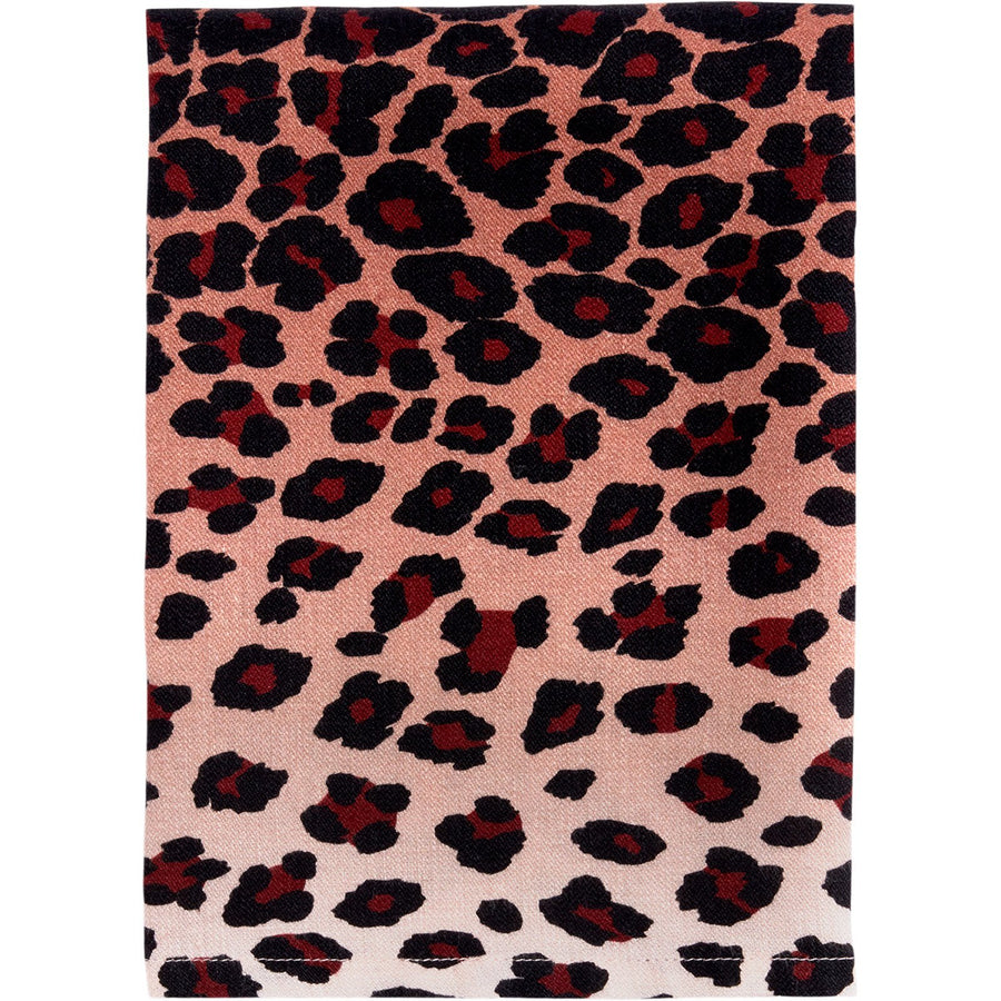 Linen Sateen Leopard Napkins set of 4