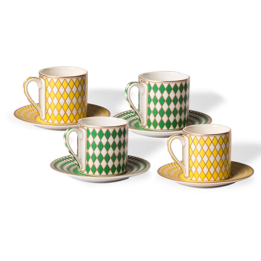 Chess espresso cups set of 4